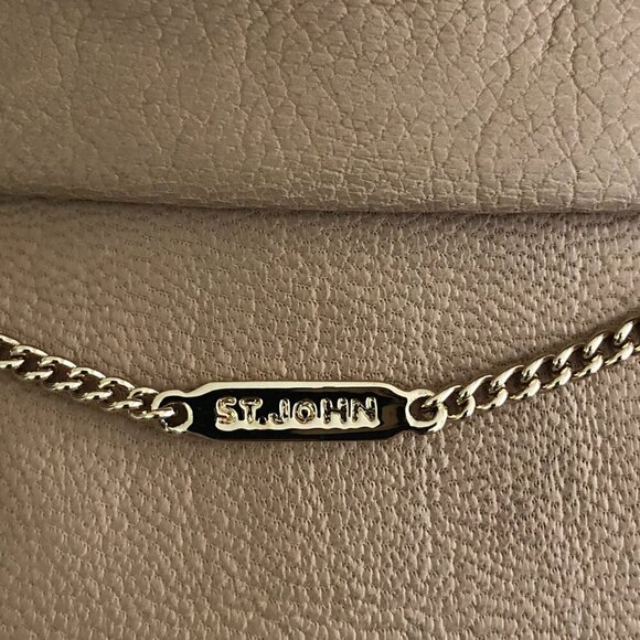 Vintage St. John Sport By Marie Gray 100% Leather Jacket Camel Size Medium EUC - Picture 6 of 16